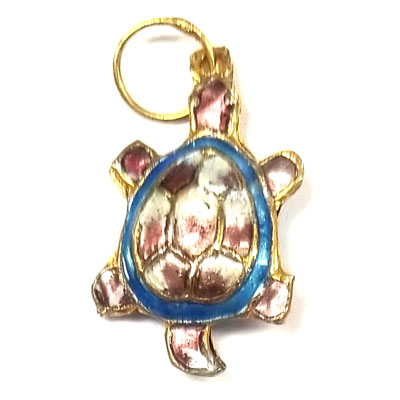 ENAMEL TURTLE 14X25MM PURPLE